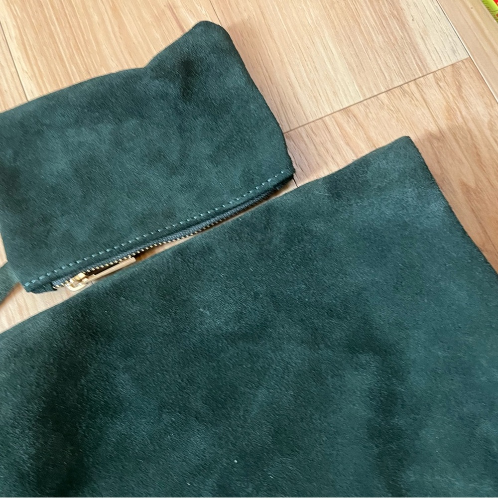 Genuine Green Suede Hobo Bag - Picture 7 of 7